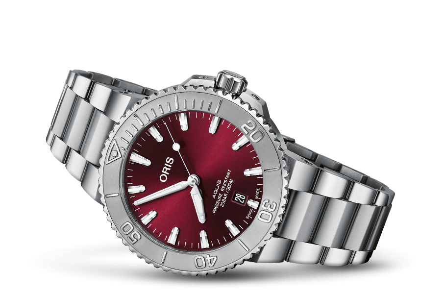 オリス アクイスデイト レリーフ 41.5 mm ステンレススティール