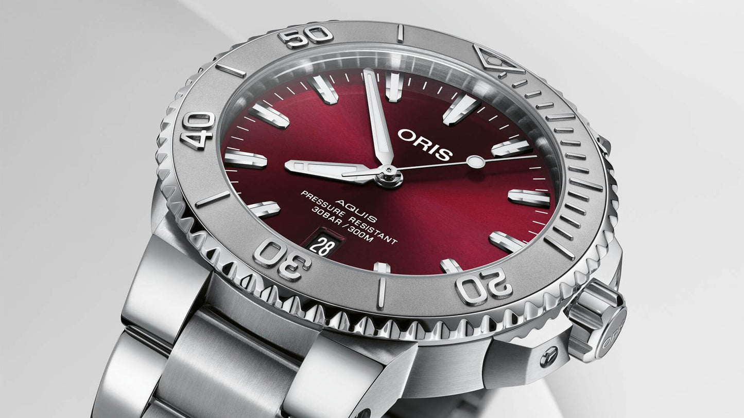 オリス アクイスデイト レリーフ 41.5 mm ステンレススティール