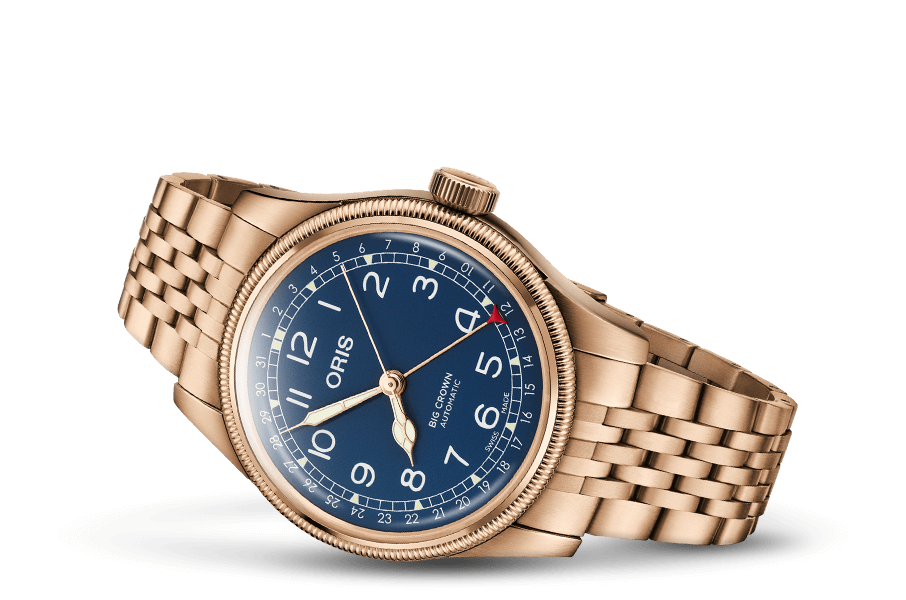 ORIS ビッグクラウン ブロンズ ポインターデイト40.00 mm ブルー／ブロンズ