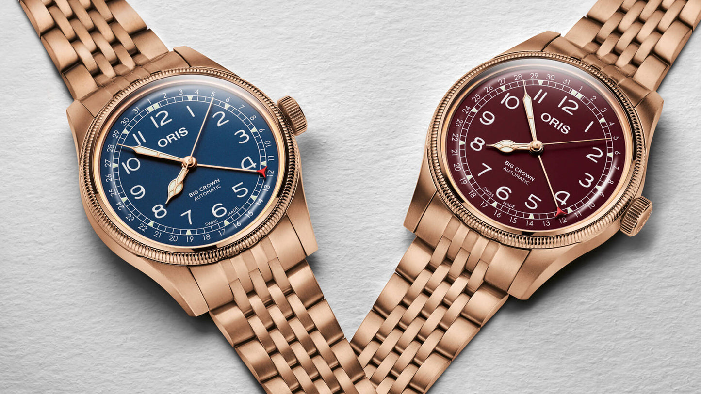 ORIS ビッグクラウン ブロンズ ポインターデイト40.00 mm ブルー／ブロンズ