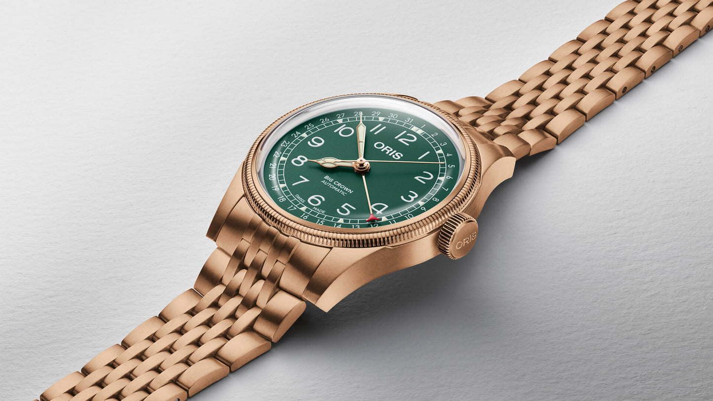 ORIS ビッグクラウン ブロンズ ポインターデイト40.00 mm グリーン／ブロンズ